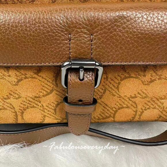 Coach Warner Crossbody Bag In Signature Suede Colorblock CCG08 - Picture 4 of 9